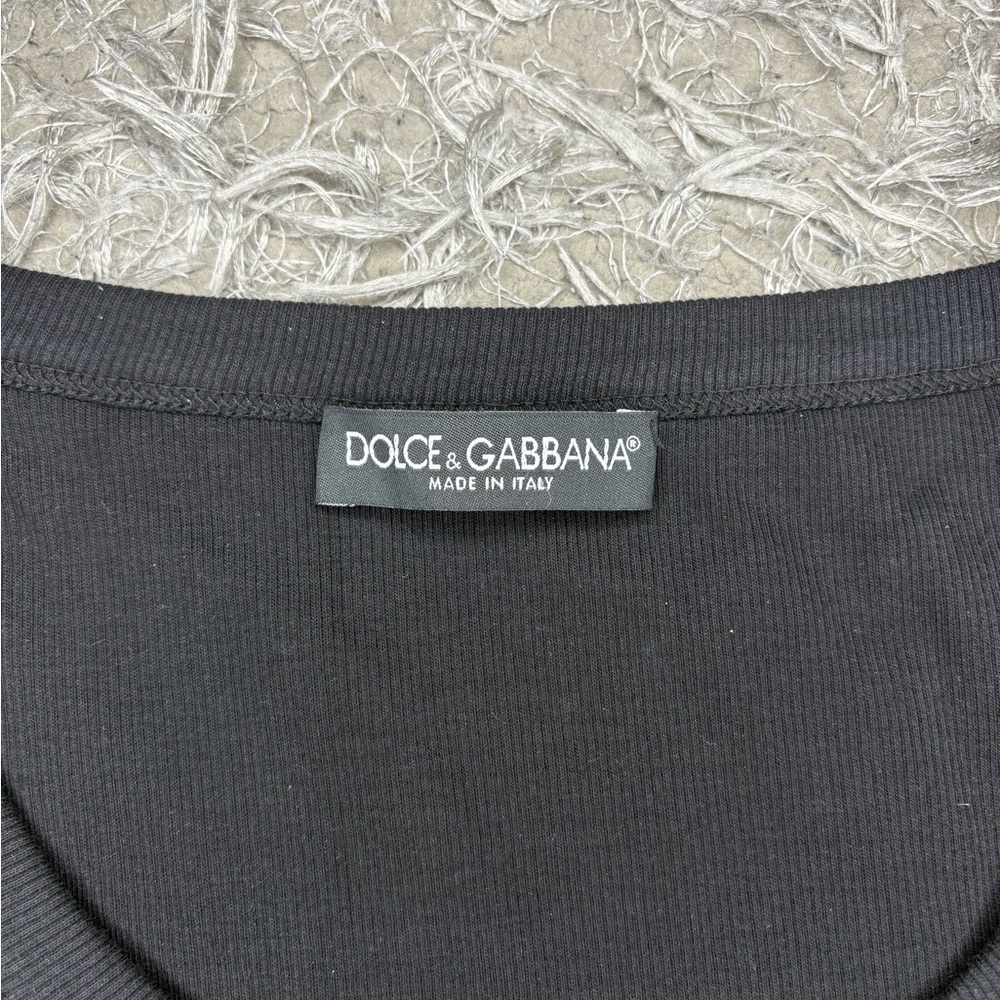 Women’s Dolce & Gabanna Logo Black Tank Top - Picture 2 of 4